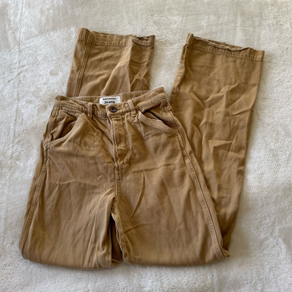 Reformation Trouser Jeans 70s Inspired in Wheat 25